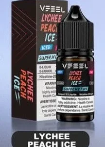 Vfeel Lychee Peach Ice 30ml Salt Nic E-Liquid