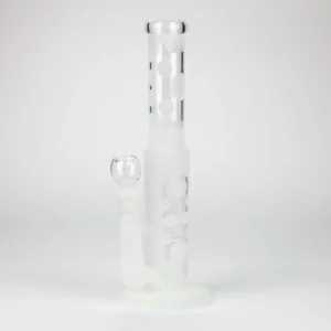 14" Glow In The Dark Straight Tube Bong W/ Honeycomb Diffuser