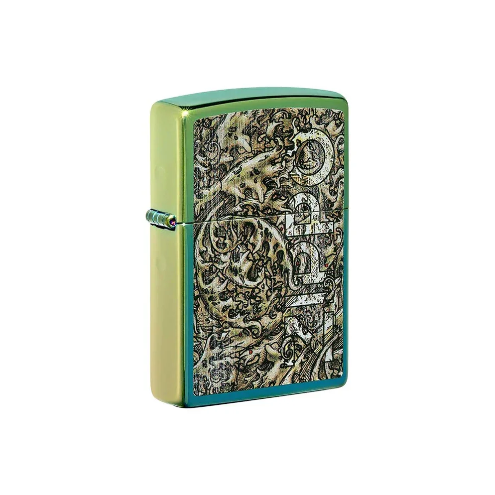 Zippo Lighter - High Polish Teal Zippo Design - Image 2