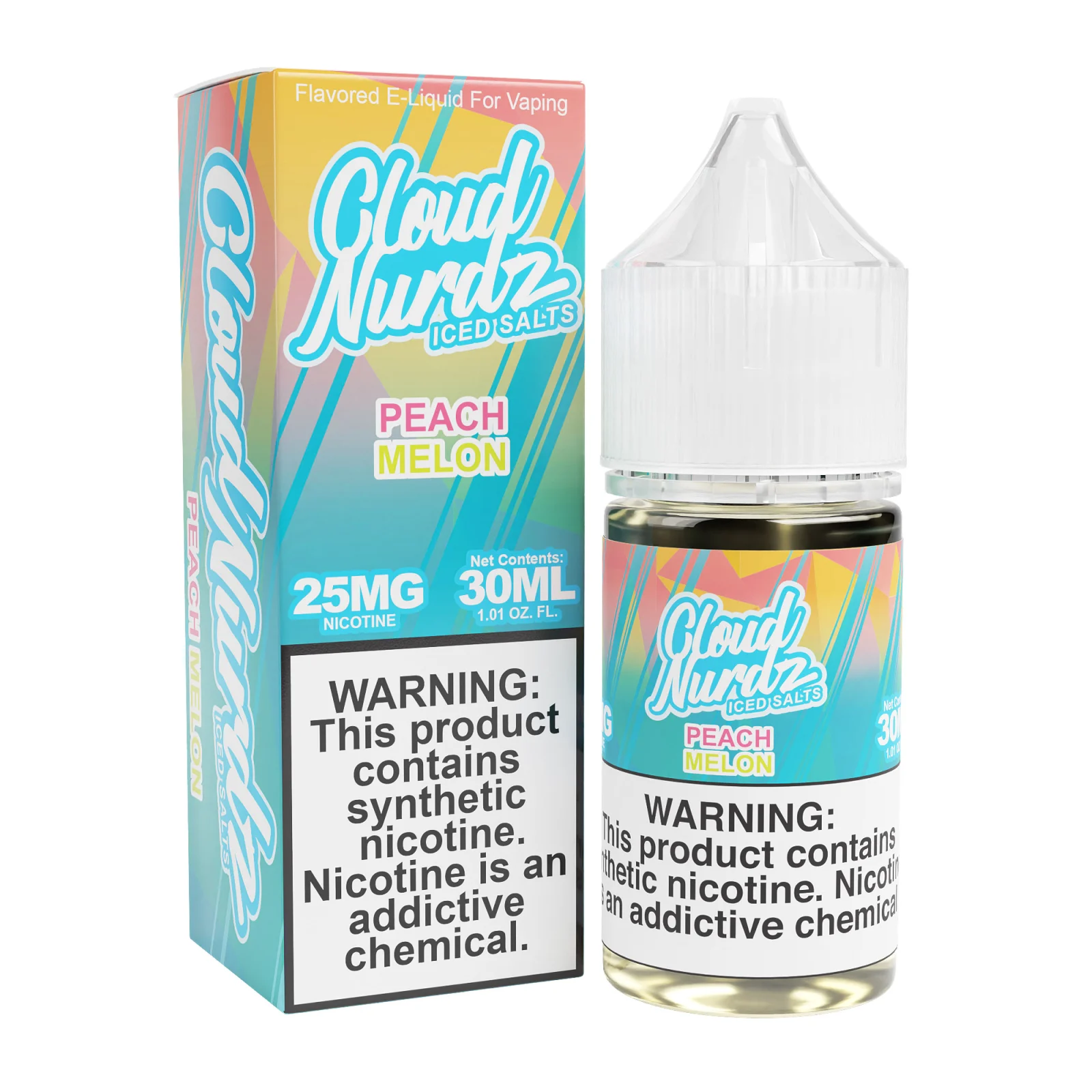Peach Melon Iced – Cloud Nurdz Salts – 30mL