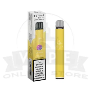 Banana Ice Elf Bar 600 Puffs 20mg Reusable Vape Pod Kit