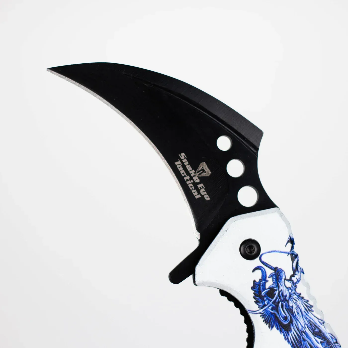Snake Eye - 3" Folding Karambit Blade - Dragon Design - Image 2