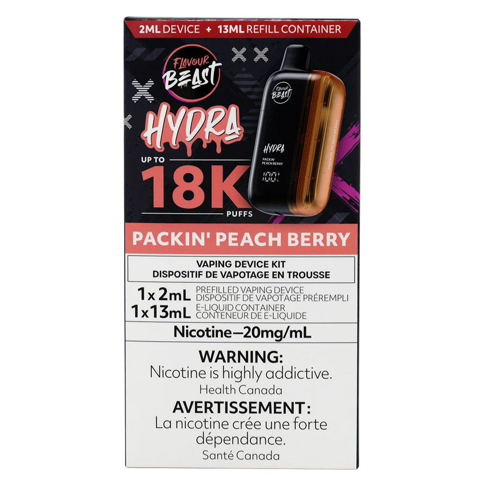 Hydra 18K Packin’ Peach Berry 2ml 20mg
