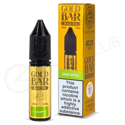 Sour Apple Nic Salt E-Liquid by Gold Bar Salts