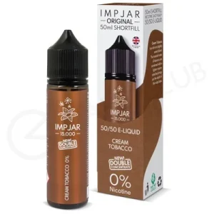 Cream Tobacco Shortfill E-Liquid by Imp Jar 50ml