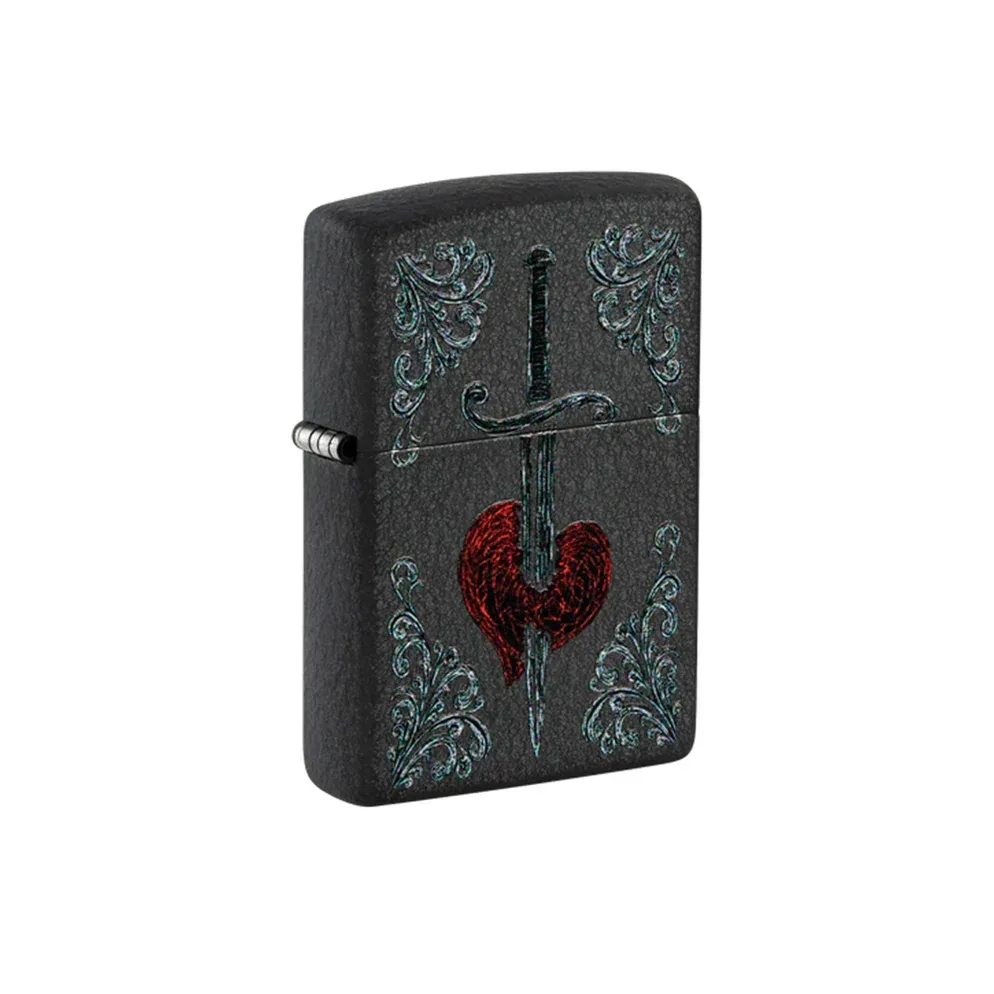 Zippo Lighter - Heart Dagger Tattoo Design - Image 2