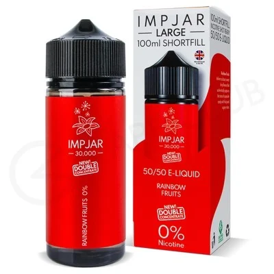 Rainbow Fruits Shortfill E-Liquid by Imp Jar Large 100ml