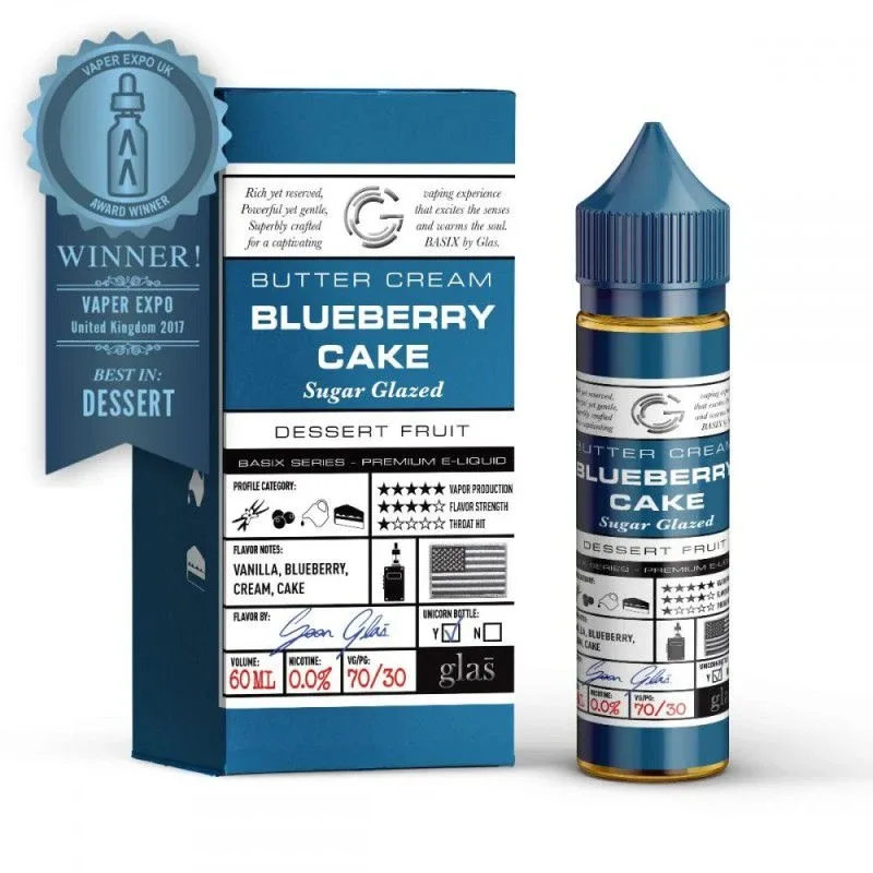 Glas Basix Series E-liquid Blueberry Cake 60mL - Image 2