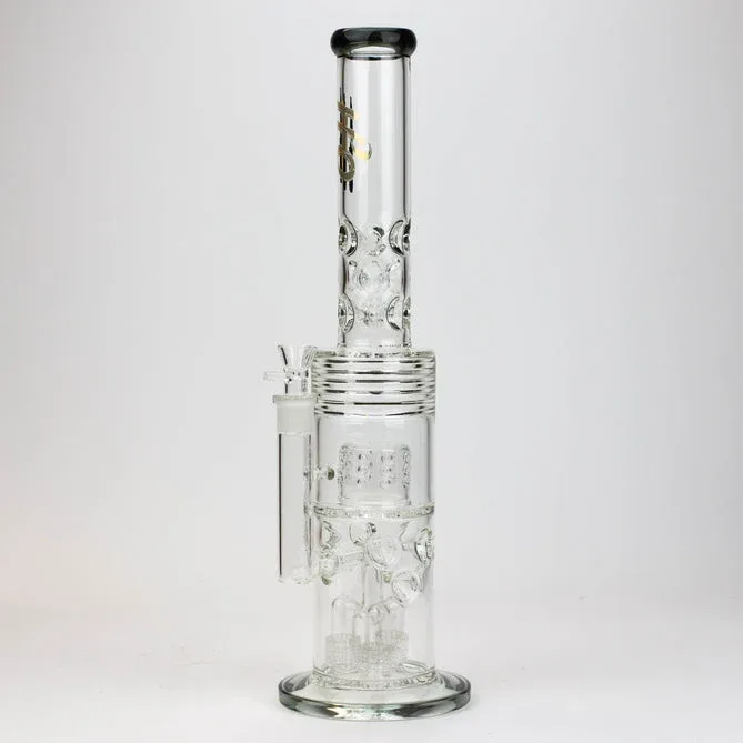 H2O 18" Water Bong W/ Triple Mini Shower Head Diffuser