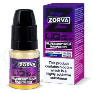 Blueberry Sour Raspberry Nic Salt E-Liquid by Zorva Liq