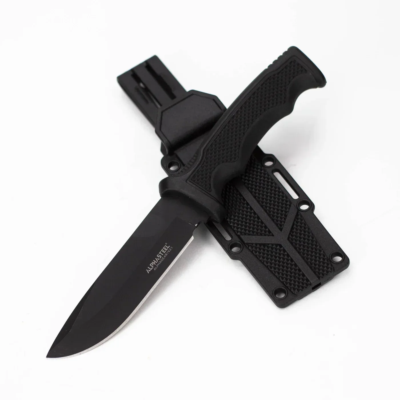 ALPHASTEEL - 9" Fixed Blade Knife w/ ABS Sheath