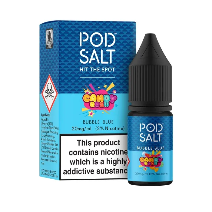 Bubble Blue Nicotine Salt Pod Salt & Candy Rush Fusions