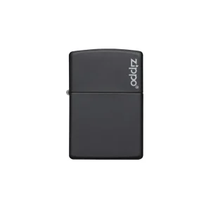 Zippo Lighter - Black Matte Zippo Logo