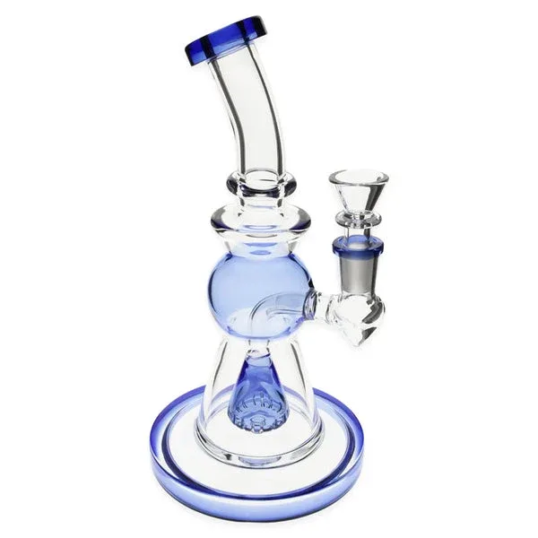 Plain Jane Glass 9" Cone Perc Sphered Bubbler Bong