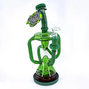 Shadow Glass Recycler Water Pipe - 11.4"