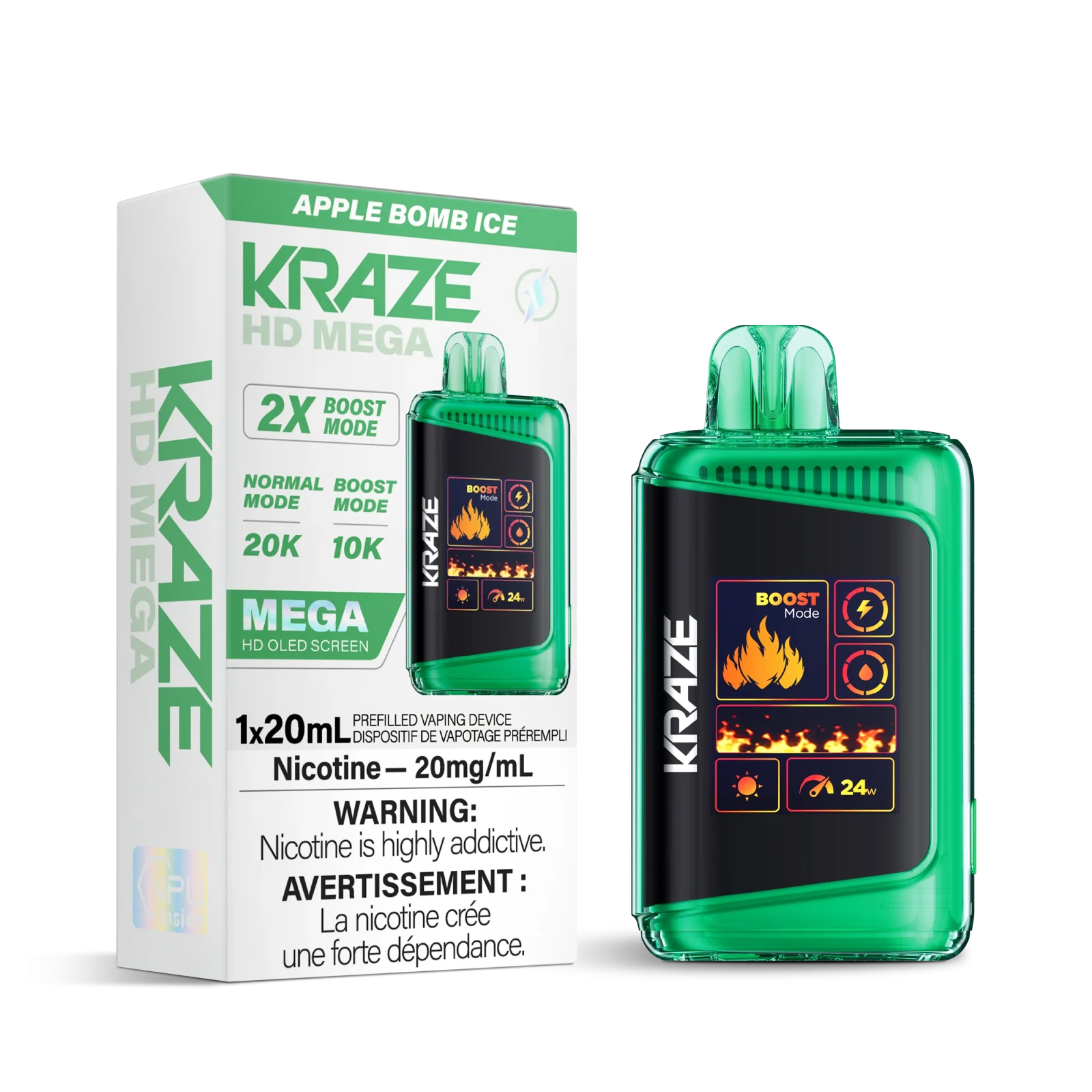 Kraze HD Mega 20k Rechargeable Disposable Vape 20ml
