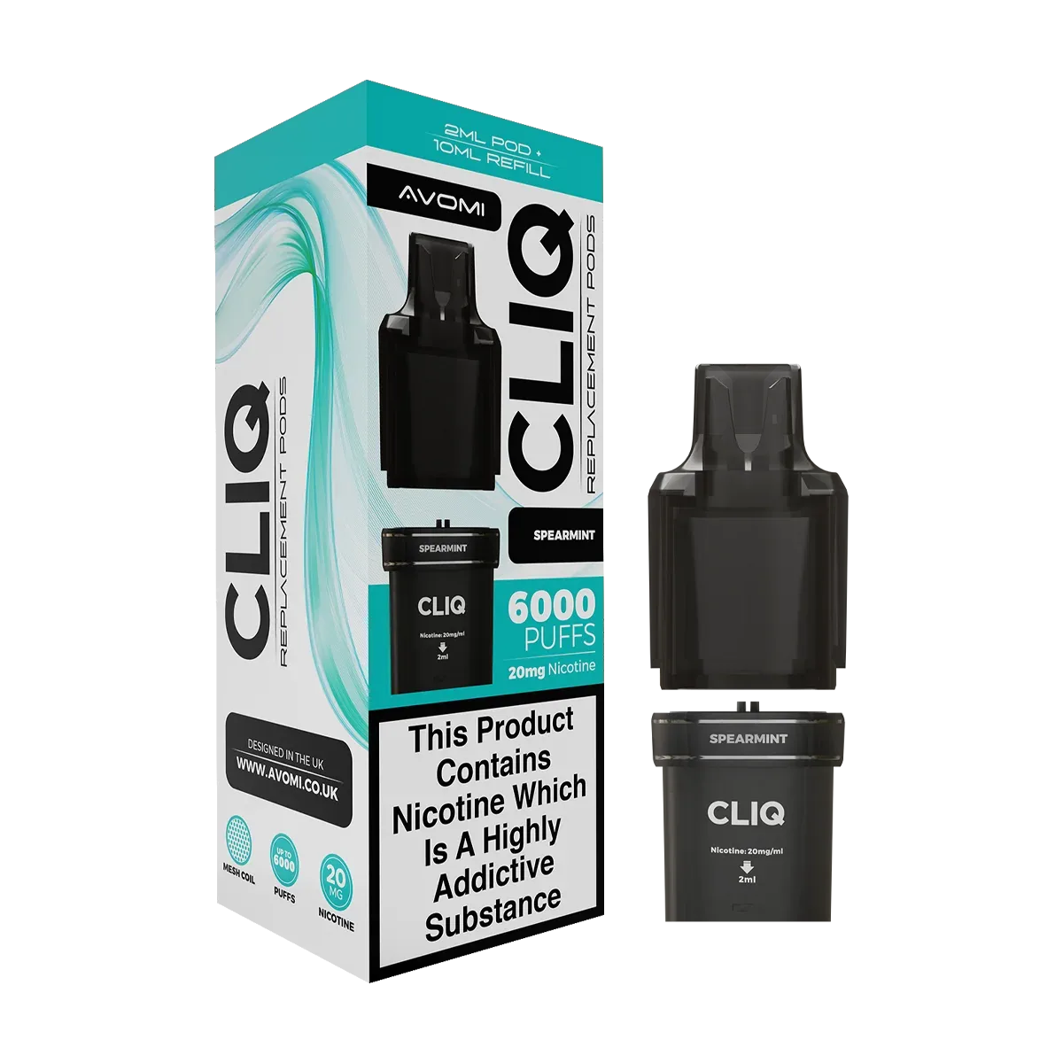 Spearmint Avomi Cliq 6000 Refill Pack