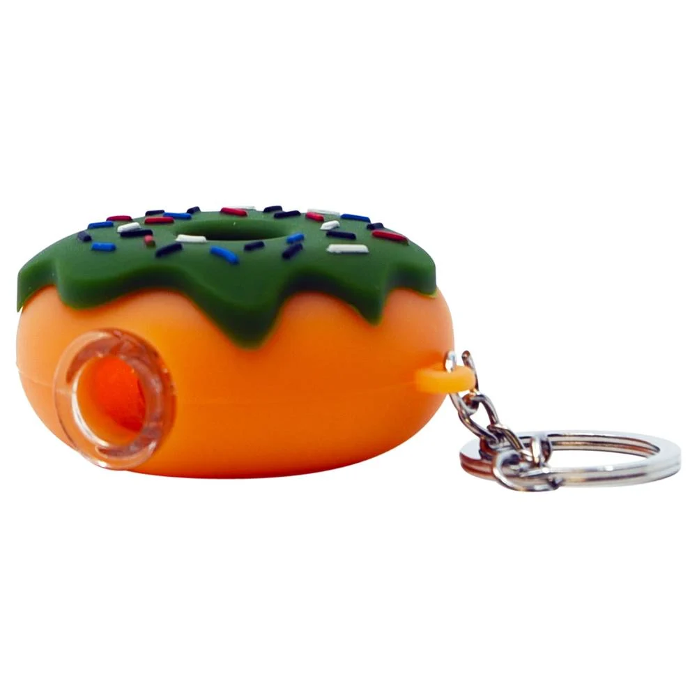 Round Colored Donut Silicone Pipe - Image 2