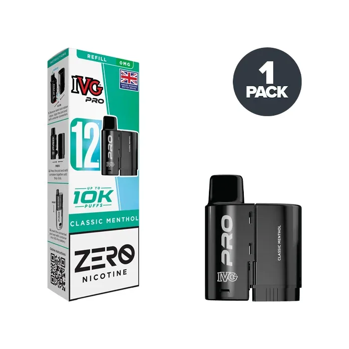 Classic Menthol IVG Pro 12 Refill Pack