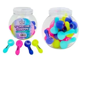 aLeaf Silicone Hand Pipe Glow In The Dark - 3"