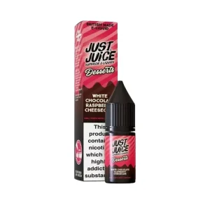 White Chocolate Raspberry Cheesecake Nic Salt E-Liquid by Just Juice Desserts