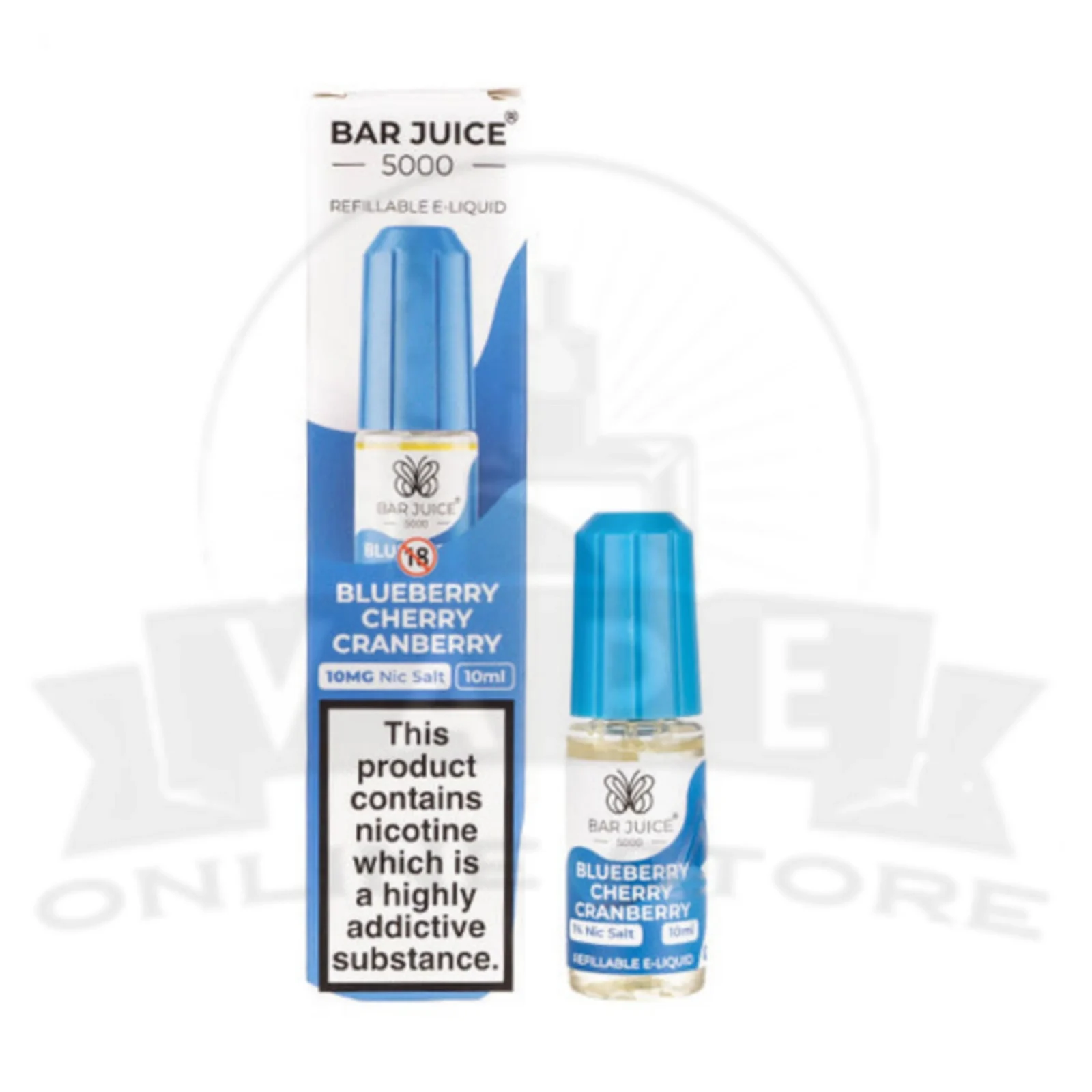Blueberry Cherry Cranberry Bar Juice 5000 Nic Salt E-Liquid | 5 for £10