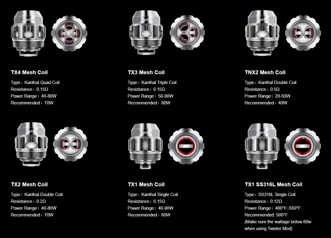 Freemax Fireluke TX Coils