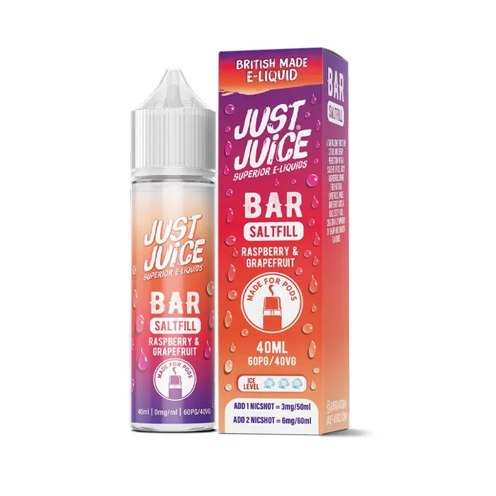 Raspberry & Grapefruit 40ml Saltfill E-Liquid by Just Juice Bar