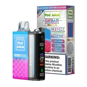 Oxbar Magic Maze 2.0 30000 Puffs Disposable Vape - Blue Razzle Cotton Clouds (Gemini II)