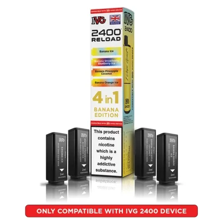 IVG 2400 Reload Prefilled Pods – 4 Flavours in Every Pack - Image 2