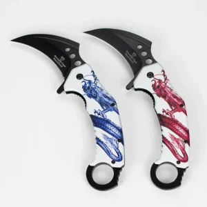 Snake Eye - 3" Folding Karambit Blade - Dragon Design