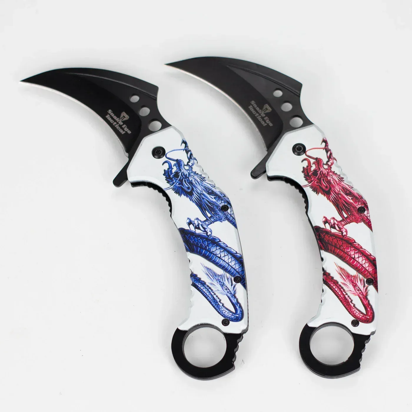 Snake Eye - 3" Folding Karambit Blade - Dragon Design
