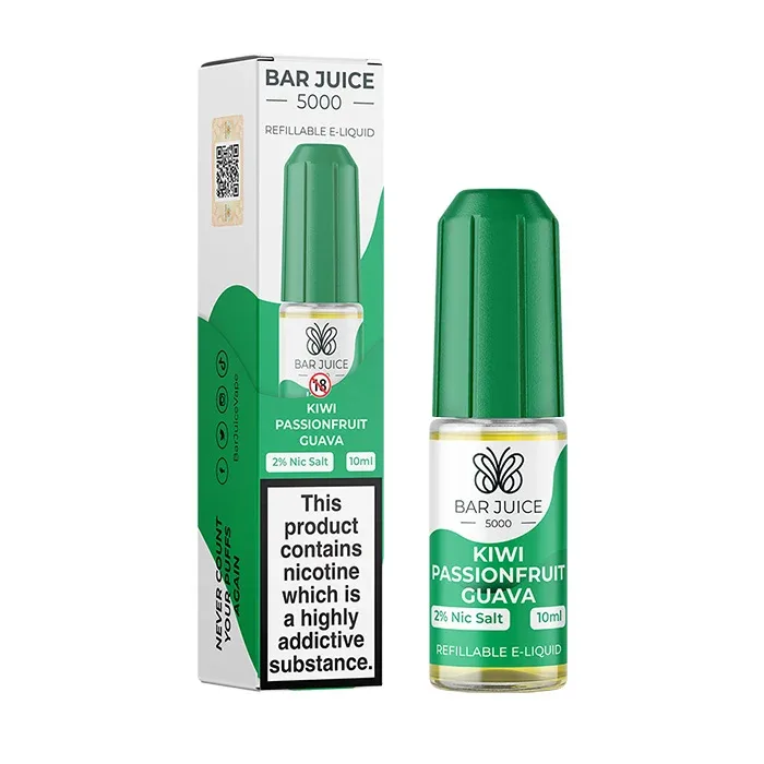 Kiwi Passionfruit Guava Nicotine Salt by Bar Juice 5000
