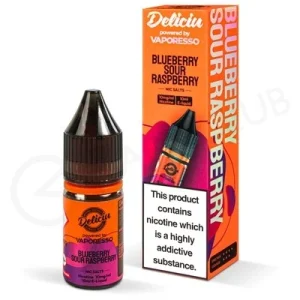 Blueberry Sour Raspberry Nic Salt E-Liquid by Deliciu