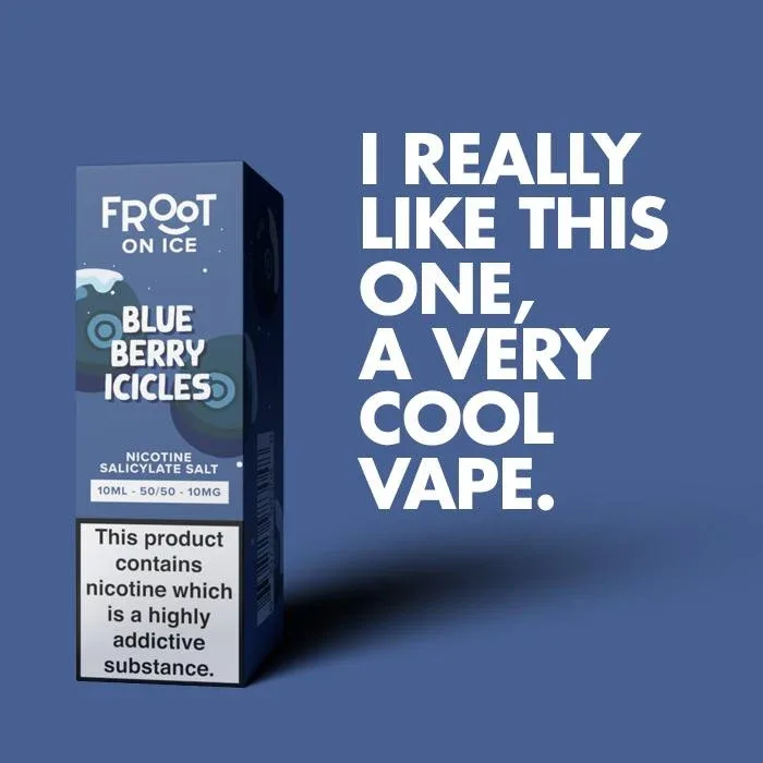 Fruut Salt On Ice Blueberry Icicles - 10ml Nicotine Salt E-Liquid - Image 2