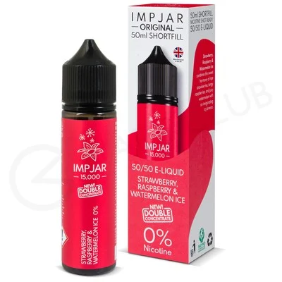 Strawberry, Raspberry & Watermelon Ice Shortfill E-Liquid by Imp Jar 50ml