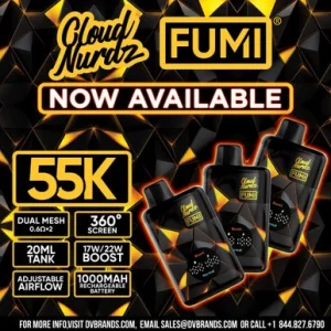 CLOUD NURDZ FUMI 55,000 PUFFS DISPOSABLE VAPE