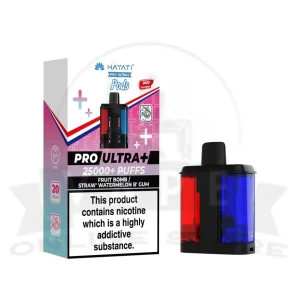 Fruit Bomb / Straw' Watermelon B' Gum Hayati Pro Ultra Plus 25000 Prefilled Pods