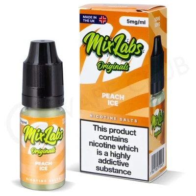 Peach Ice Nic Salt E-Liquid by Mix Labs - Image 2