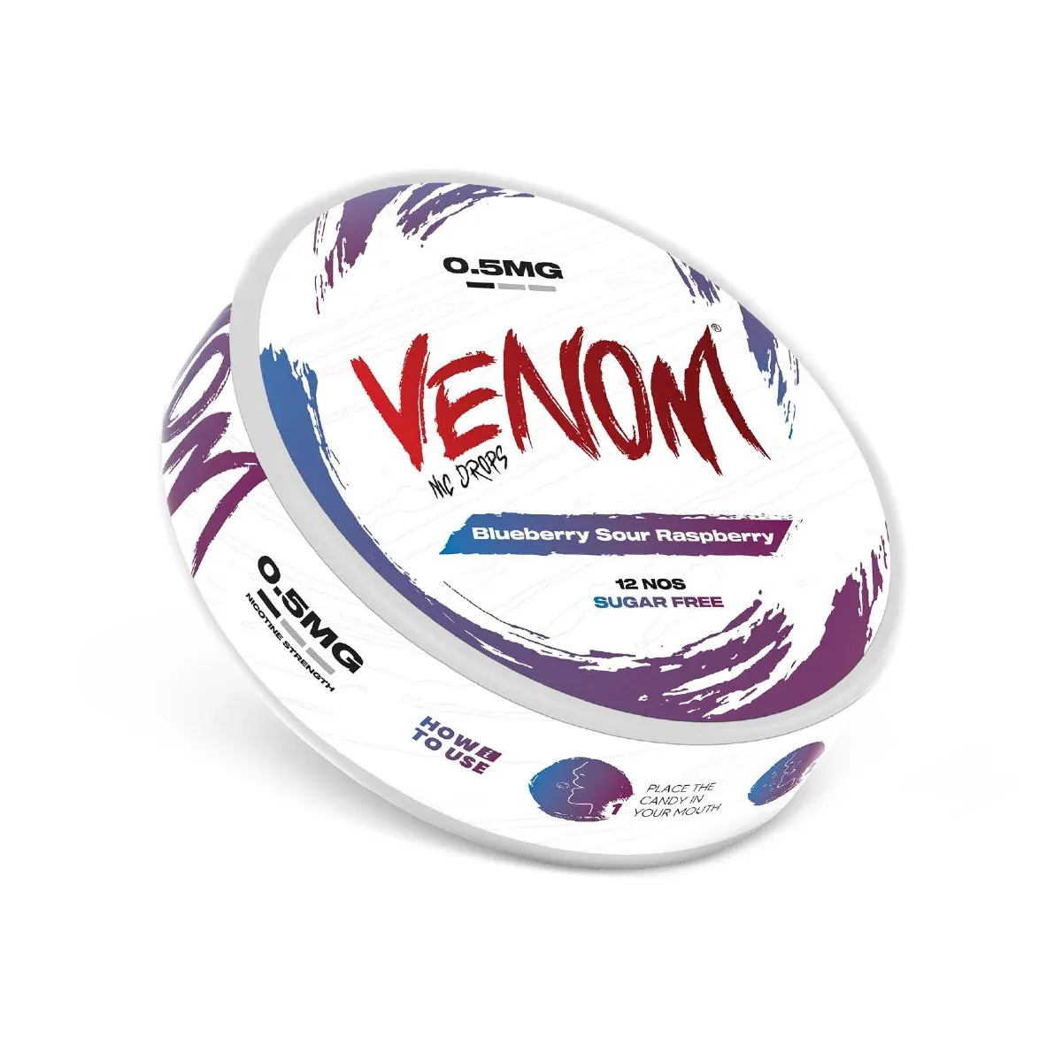 Venom - Nic Drops - Blueberry Sour Raspberry