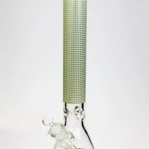 Diamond Pattern 18" Glow in the Dark 7mm Beaker Bong