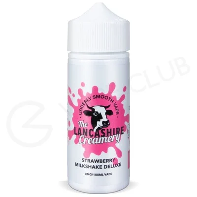 Strawberry Milkshake Deluxe Shortfill E-Liquid by The Lancashire Creamery 100ml