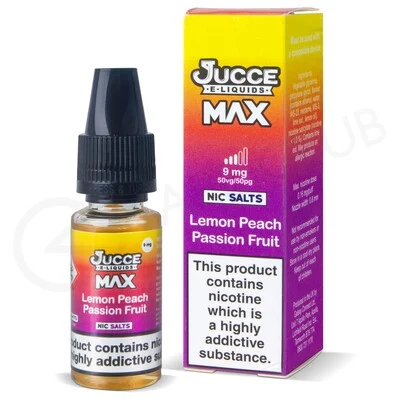 Lemon Peach Passion Fruit Nic Salt E-Liquid by Jucce Max