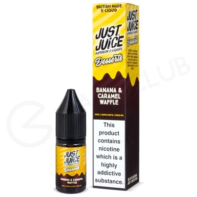 Banana & Caramel Waffle Nic Salt E-Liquid by Just Juice Desserts