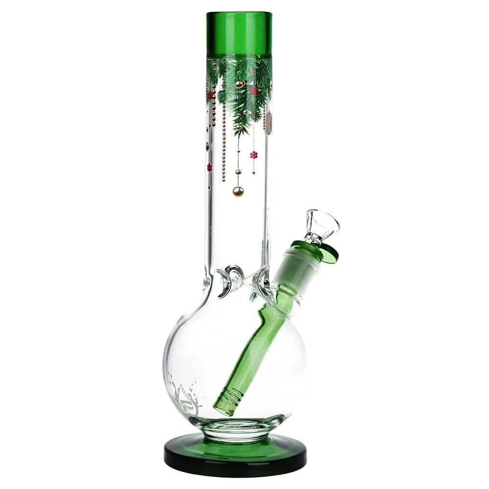 Pulsar Christmas Time Glass Bubble Base Water Pipe - 11.75" / 14mm F - Image 2