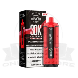 Strawberry Cherry Al Fakher Crown Bar 30K Puff Hypermax Vape Kit
