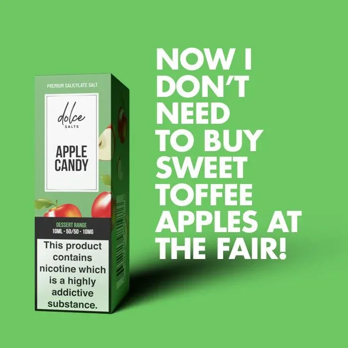 Dolce Salts Apple Candy - 10ml Nicotine Salt E-Liquid - Image 2