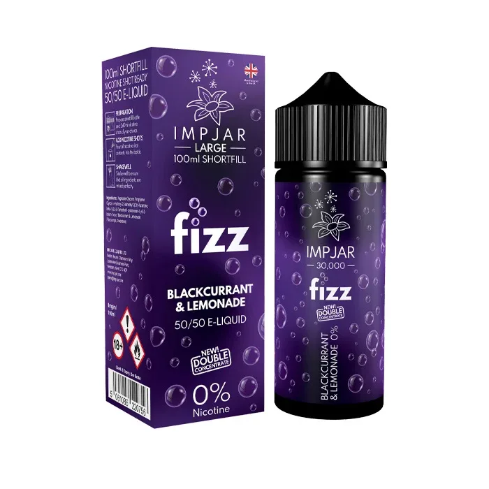 Blackcurrant & Lemonade 100ml Shortfill by Imp Jar Fizz