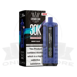 Berry Blue Al Fakher Crown Bar 30K Puff Hypermax Vape Kit