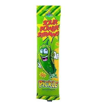Sour Power Straws Pickle 50g